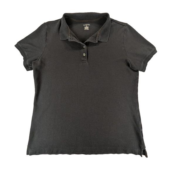 Land's End Polo Shirt Small (6-8) Boy's Navy Stretch Cotton Solid Color School - Picture 1 of 6